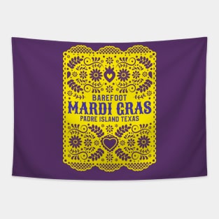 BAREFOOT MARDI GRAS T-SHIRT Tapestry