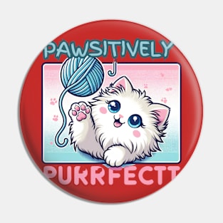 Adorable Pawsitive Kitty: The Perfect Purrfection Pin