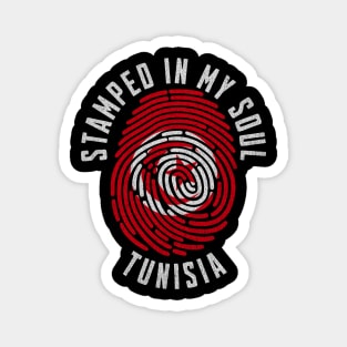 Stamped in My Soul Tunisia Flag Design Tunisian Pride Magnet
