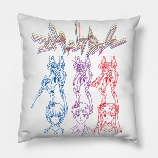 NERV Genesis Of Psychedelic Mecha Neon EVA 01 0 02 Pillow