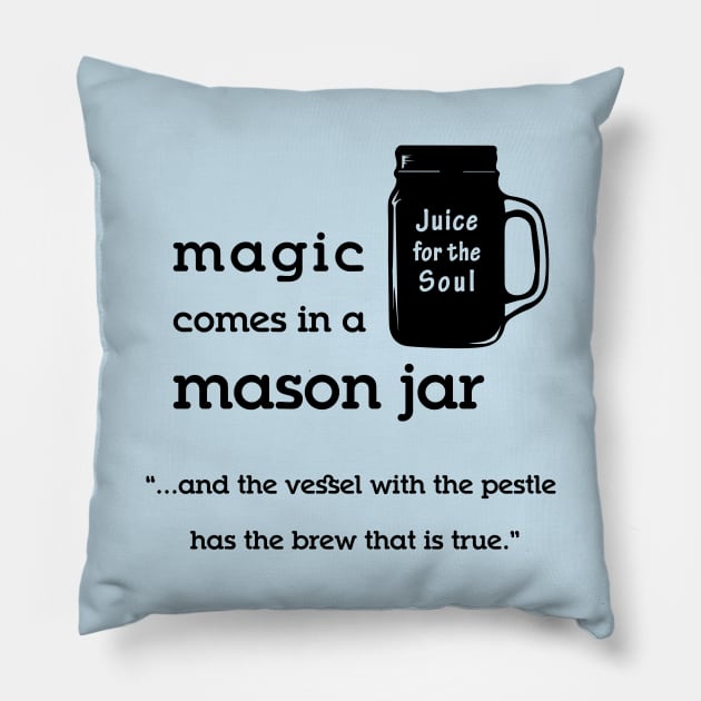 Mason Jar Magic - on light Pillow by UnOfficialThreads
