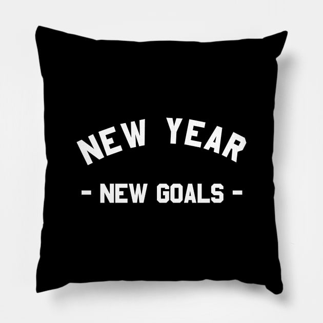 New Year New Goals Workout Fitness Pillow by Flippin' Sweet Gear