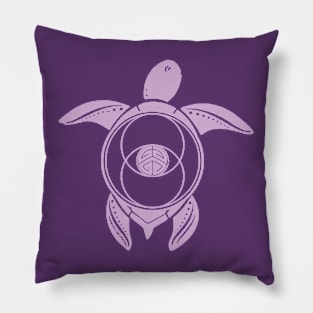 Cenote-Turtle-Purple Pillow