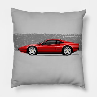 My drawing of the red Maranello Italian classic sports car Pillow