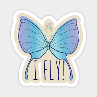 Butterfly Blue Magnet