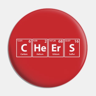 Cheers (C-He-Er-S) Periodic Elements Spelling Pin