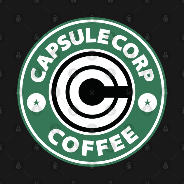 Capsule Corp Coffee Starbucks Dragonball Mashup by OldDannyBrown