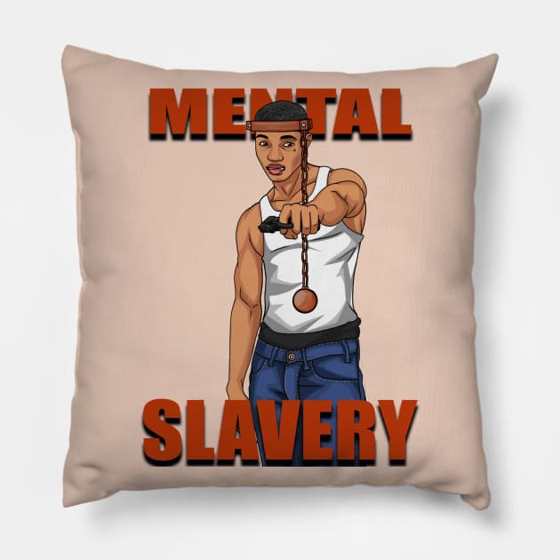 Mental Slavery Pillow by Diaspora Wear