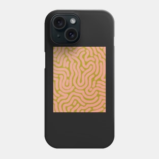 Line art, Abstract pattern, Retro abstract art Phone Case