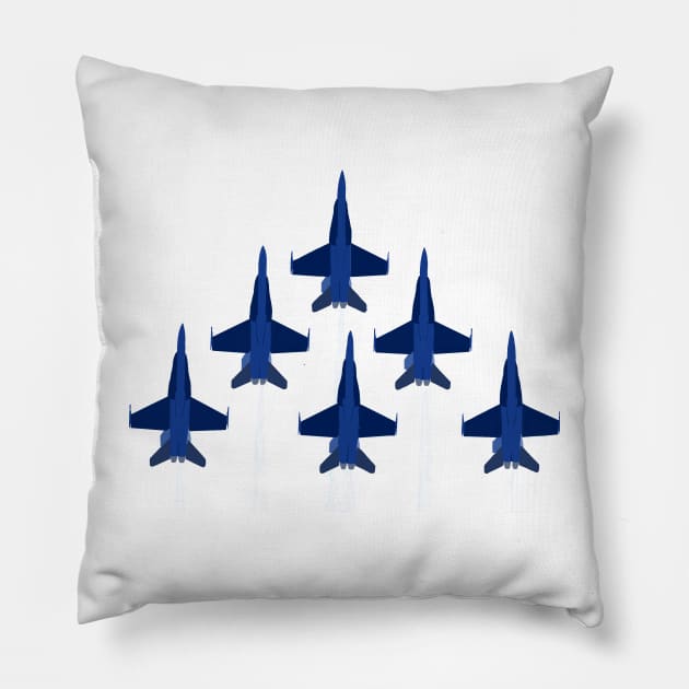 Delta Jet Blues Pillow by laceylschmidt