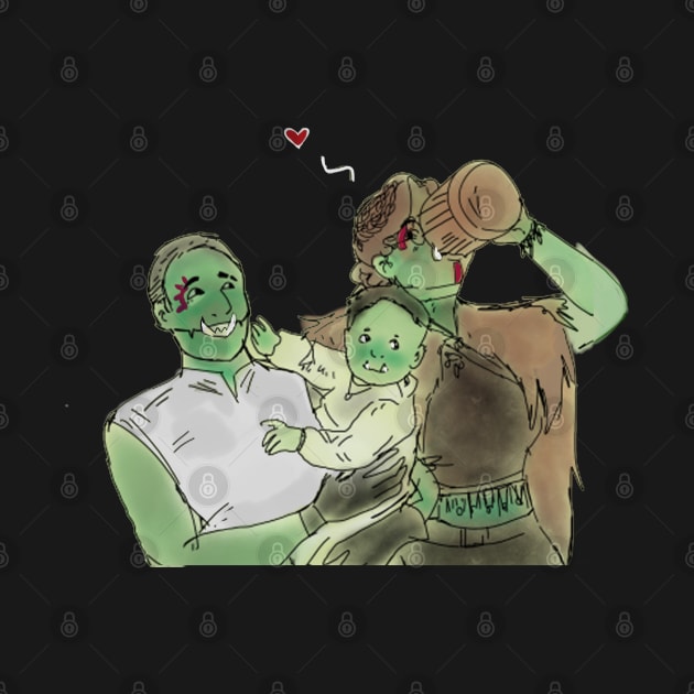 Orc Family love by JJMonty-Art