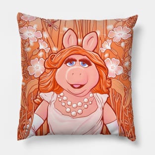 La Miss Piggy (with Dandelions) Pillow