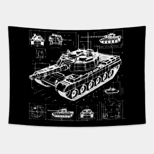 tank 3d design Tapestry