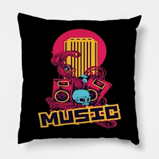 Skull music speaker Pillow