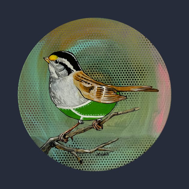 White Throated Sparrow Wearing Over-priced Vintage Y Fronts by GnarledBranch