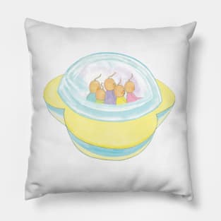 Little extraterrestrial beings in a Starship Pillow