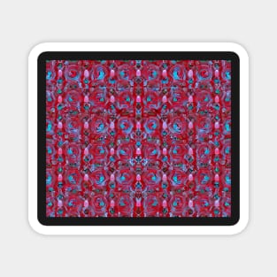 Scarlet Aesthetic Repeating Abstract Pattern Magnet