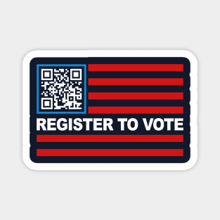 Register To Vote American Flag QR Code Magnet