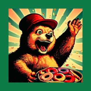 Happy Bear after raid on doughnut van II T-Shirt