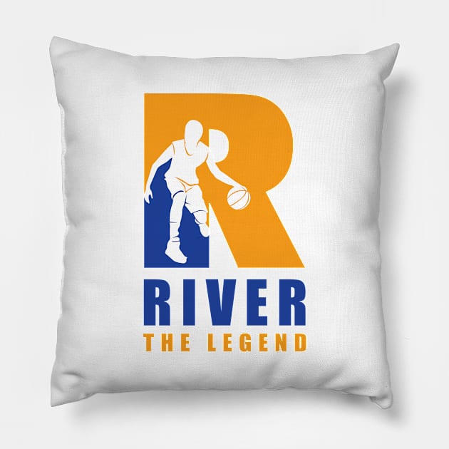 River Custom Player Basketball Your Name The Legend Pillow by Baseball Your Name