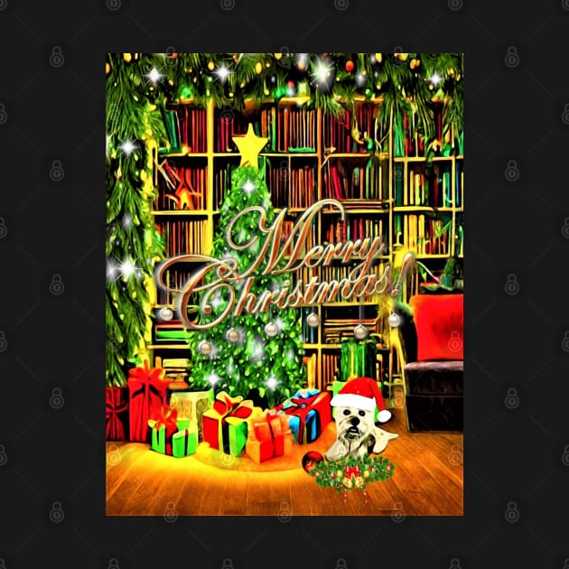 Cute Scottish Terrier Christmas Greeting by KC Morcom aka KCM Gems n Bling aka KCM Inspirations