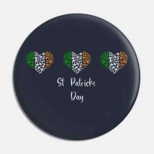 St Patricks Day Heart Design Pin