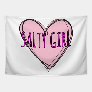 Salty girl beach girl surfer girl Tapestry