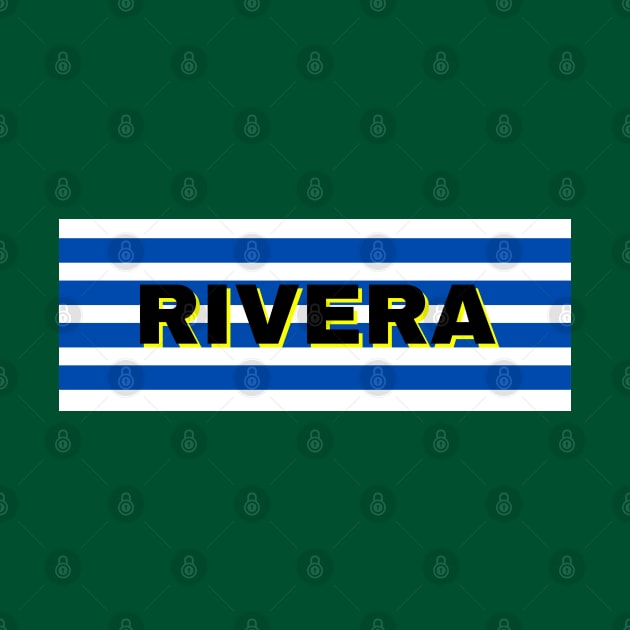 Rivera City in Uruguay Flag Stripes by aybe7elf