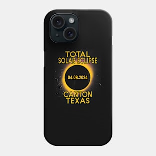 Total Solar Eclipse 2024 Canton Texas Path Of Totality Phone Case