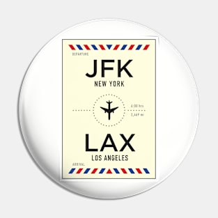 JFK to LAX Airport / New York to Los Angeles Pin