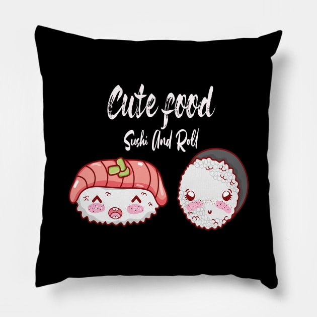 Cute Food Sushi Pillow by JeffDesign