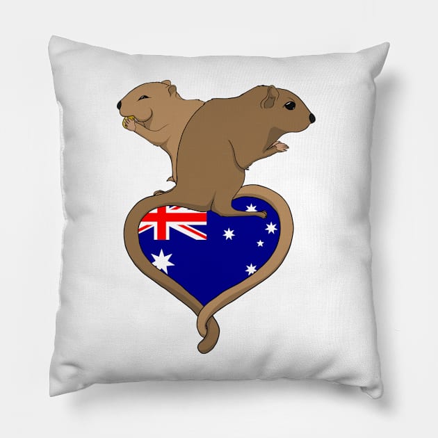 Gerbil Australia (light) Pillow by RampArt