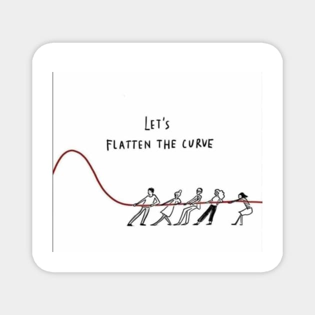 lets flatten the curve Magnet by scientific mama