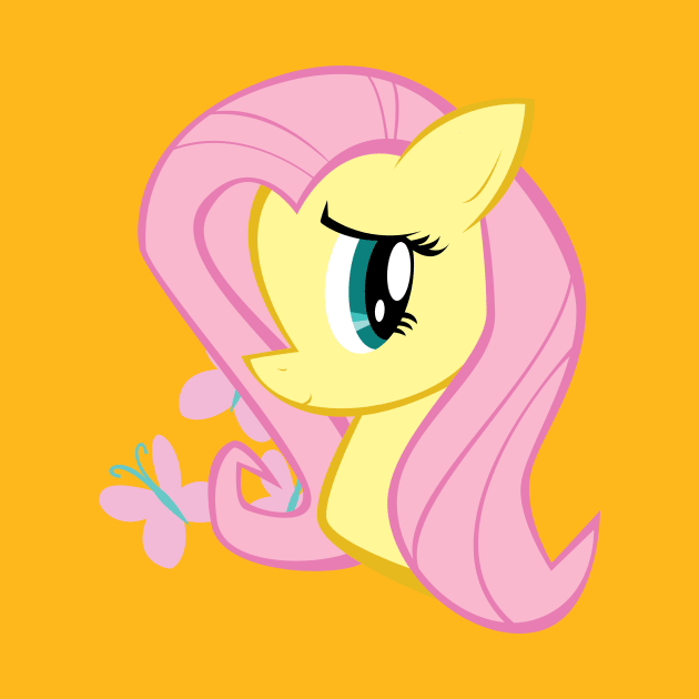 Pony Head: Fluttershy by soldominotees