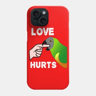 Love Hurts Senegal Parrot Biting Phone Case