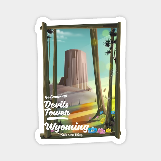 Go Camping! Devils Tower Wyoming Magnet by nickemporium1