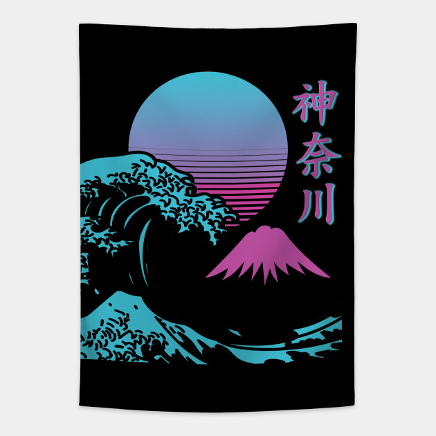 Japanese Vaporwave And Synthwave Shirt Retrowave Tapestry Teepublic