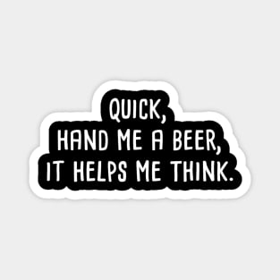 Trivia Game Beer Lover Tshirt Gift for Bar Quiz Fan Magnet