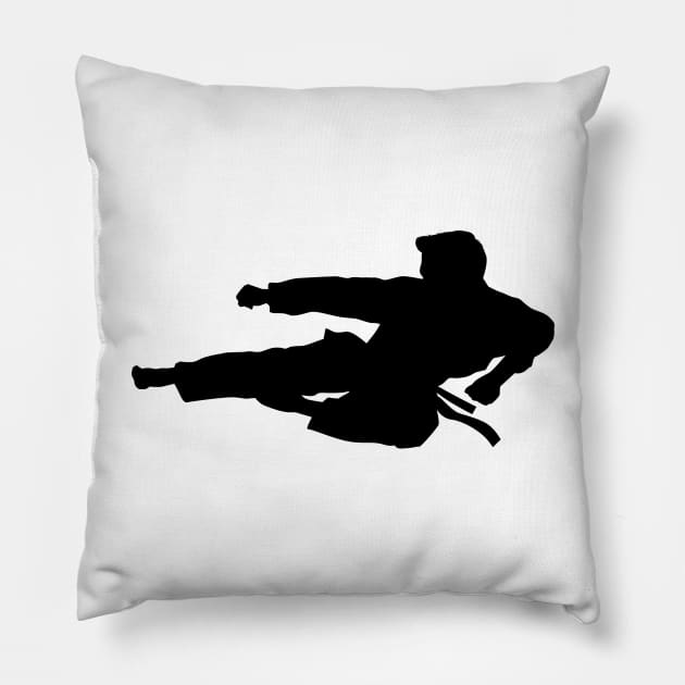 Taekwondo Silhouette Pillow by KC Happy Shop