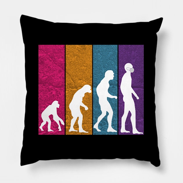 Evolution Mask Pillow by ahgee