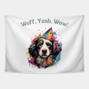 Woofy Adventure - Funny Dog Design Tapestry