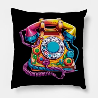 Retro Telephone Vintage Pillow