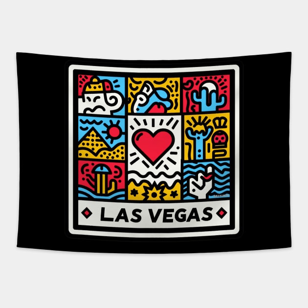 Las Vegas - Pop Art Tapestry by Sketchy