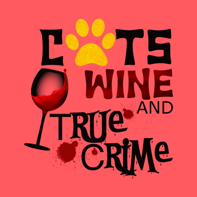 Cats wine and true crime by BlackCatArtBB