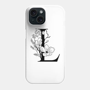 Letter L Monogram - Floral Initial Phone Case