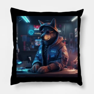 The Hacker Dog Pillow