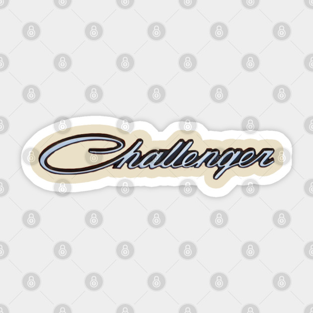 Dodge Challenger Script Logo On Back Challenger Sticker Teepublic