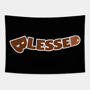 Blessed (straight, brown) Tapestry