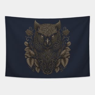 The owl is decorated with Javanese ornaments Tapestry