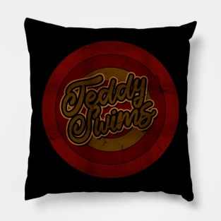 Circle Retro Teddy Swims Pillow